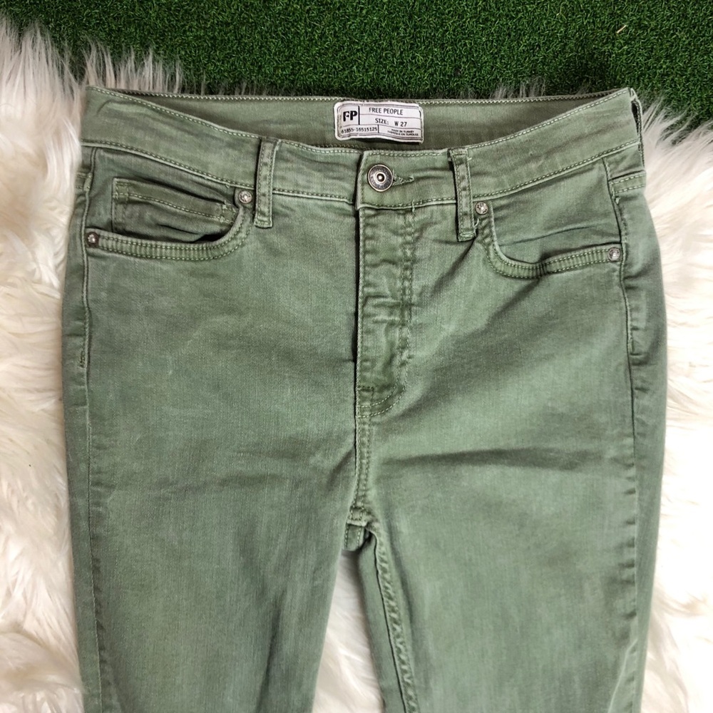 Free People High Rise Distressed Skinny Jeans - Picture 5 of 8